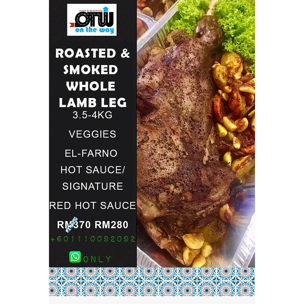 [OTW Catering] Roasted & Smoked Whole Lamb Leg - فخدة ضاني كاملة مشوية بالفرن
